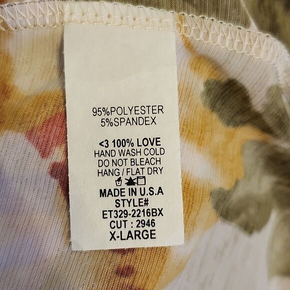 Sew In Love, Made in USA, v-neck, beautiful floral pattern blouse, XL - Picture 5 of 7